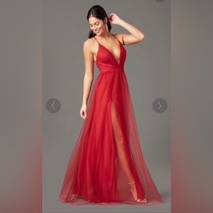 Red Long Formal Prom Dress by PromGirl